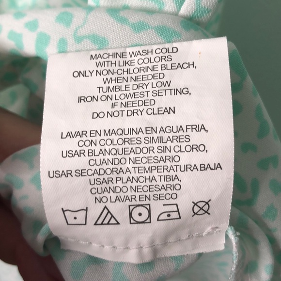 Copper Key Flowy Blouse White with Teal Dots XL - Picture 8 of 8